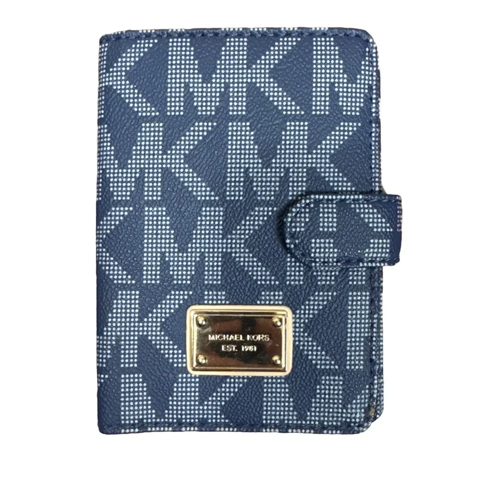 Michael Kors Blue Monogram Wallet